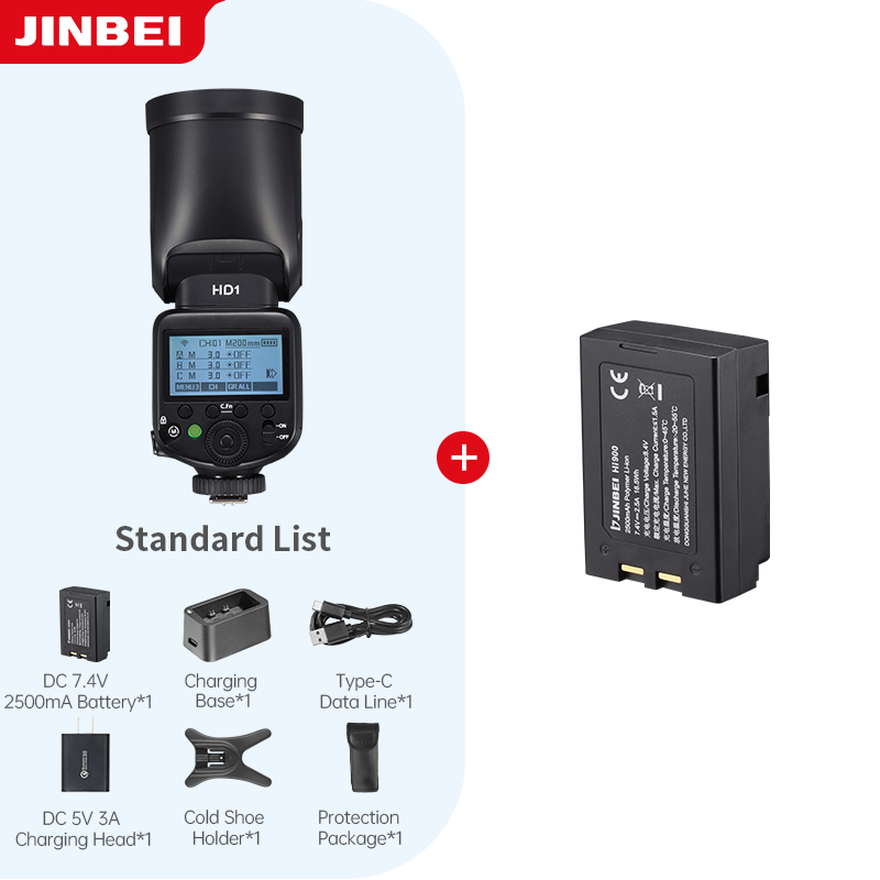 Photography Lighting - JINBEI HD-1 Flash de Cabeza Redonda