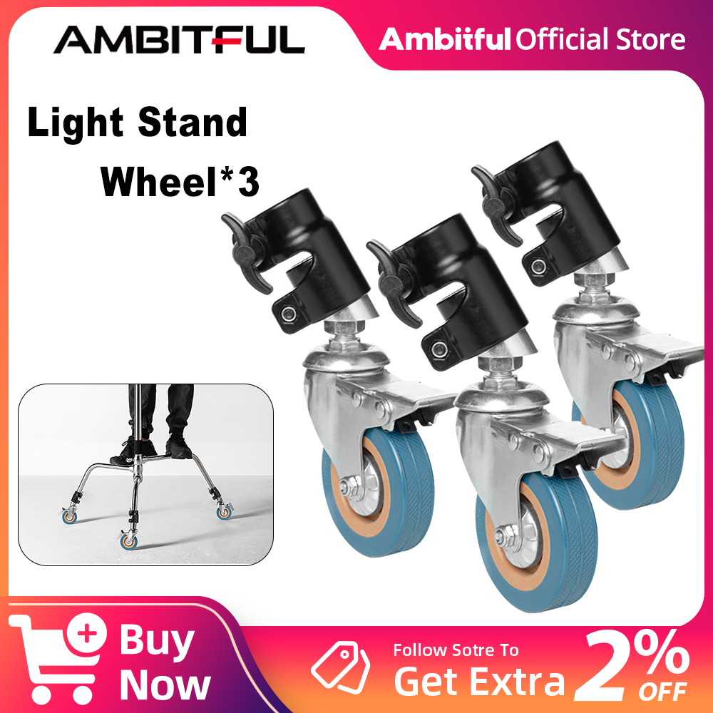 Photography Lighting Setup - AMBITFUL-Juego de ruedas giratorias con soporte