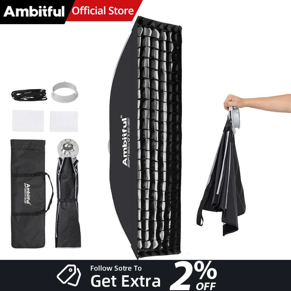 Photography Lighting Setup - AMBITFUL Q7-II 30*120cm Softbox tipo strip
