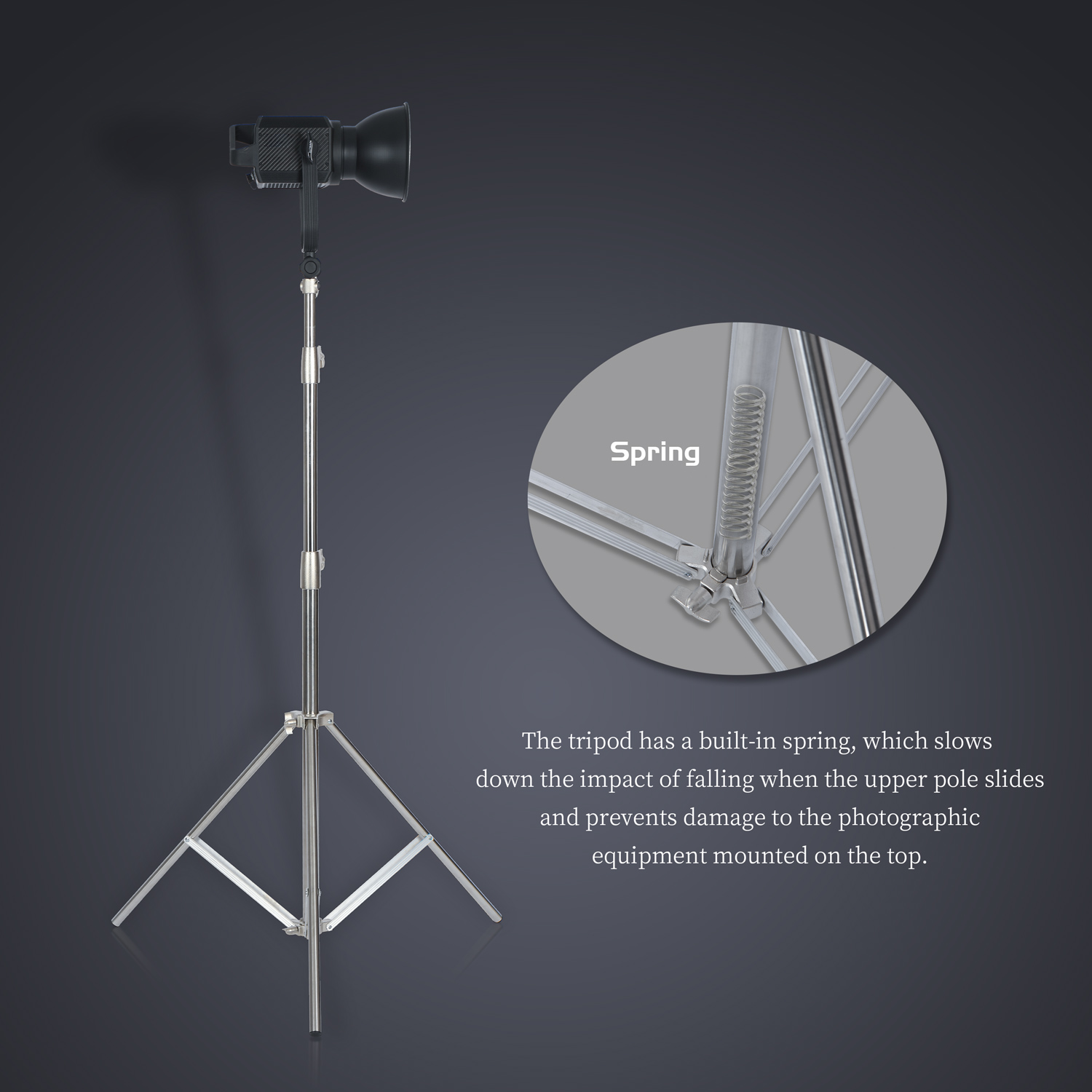 Soporte de luz de acero inoxid - Photography Lightning reseña y precio