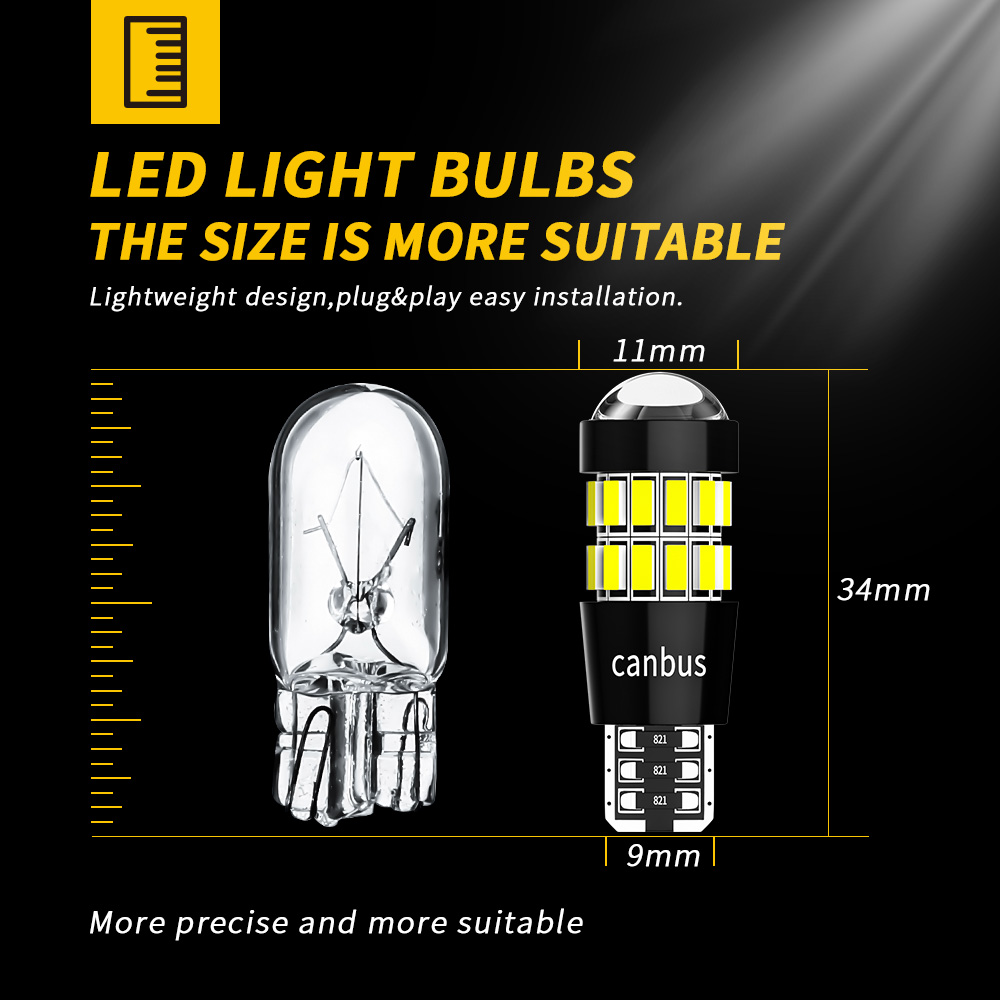 DXZ 2 uds W5W T10 bombillas LE - Interior Photography Lighting reseña y precio