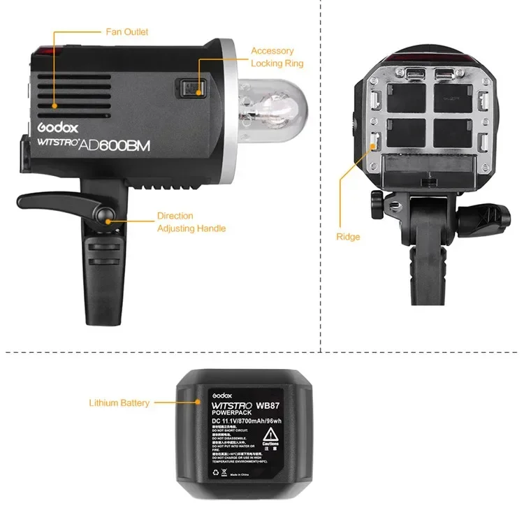 Flash de estudio portátil AD60 - Photography Lighting reseña y precio