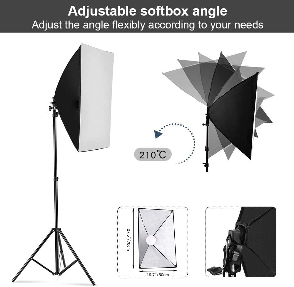 Kit de iluminación con caja de - Photography Lighting Setup reseña y precio