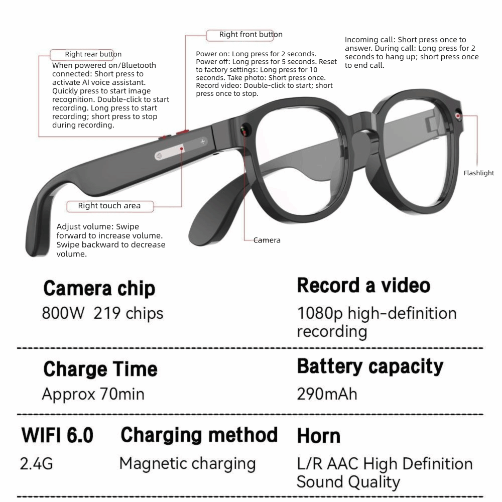 Gafas Inteligentes 2 en 1 con  - Photography Lighting reseña y precio