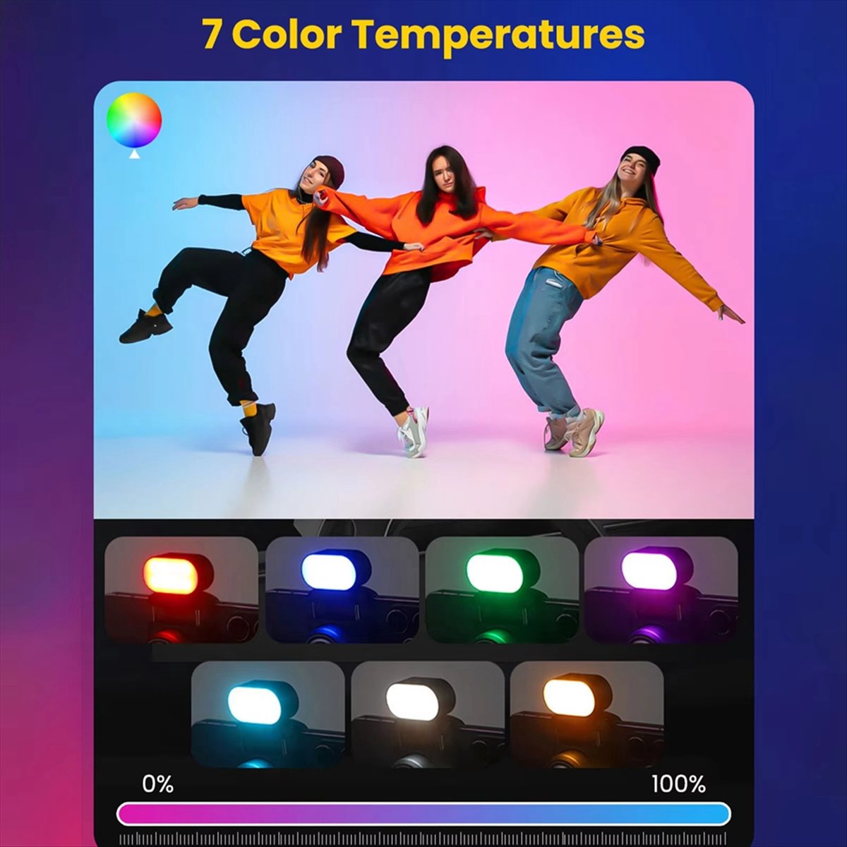 Luz de relleno magnética RGB p - Lighting Effect In Photography reseña y precio