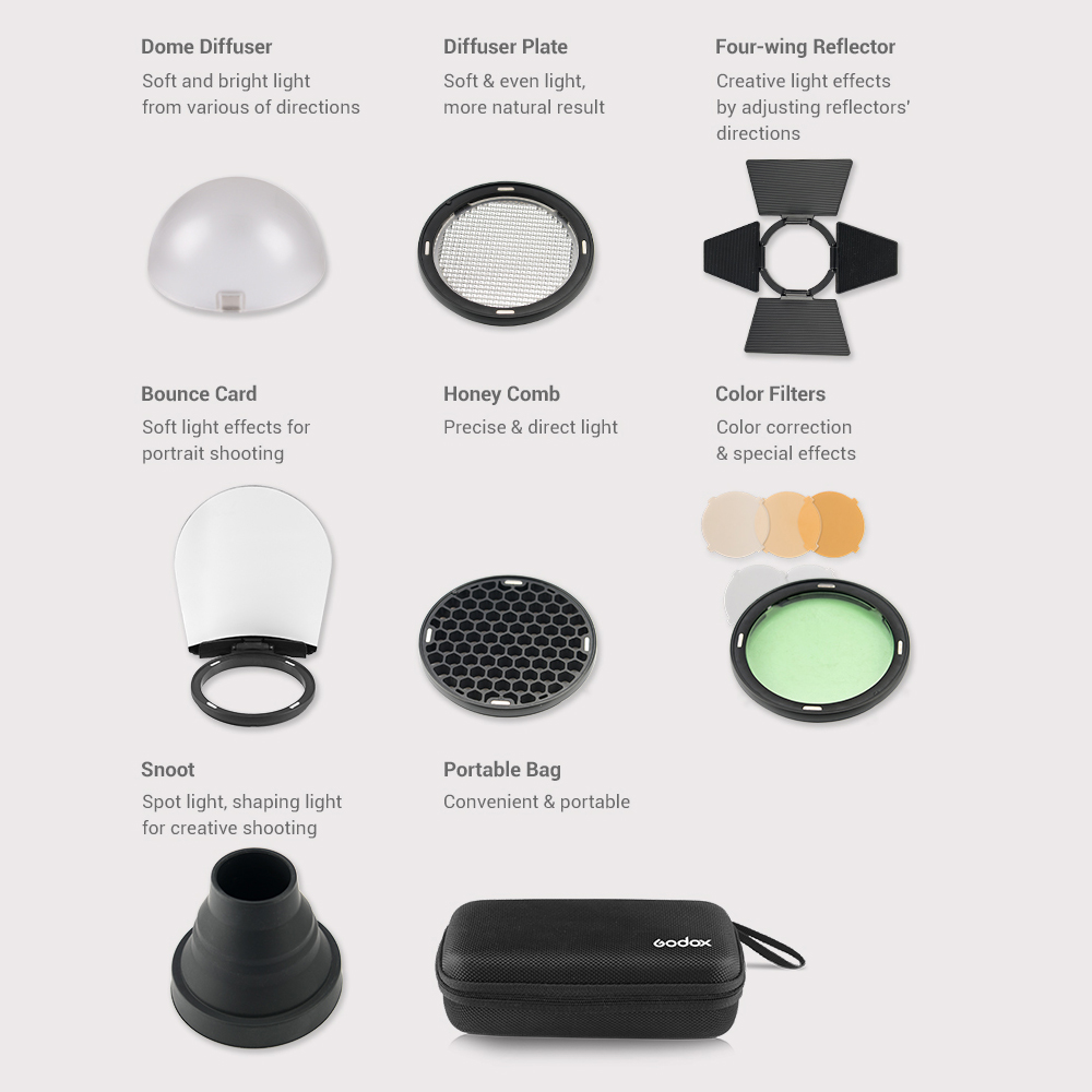 Godox-Juego de accesorios de F - Photography Lighting Setup reseña y precio