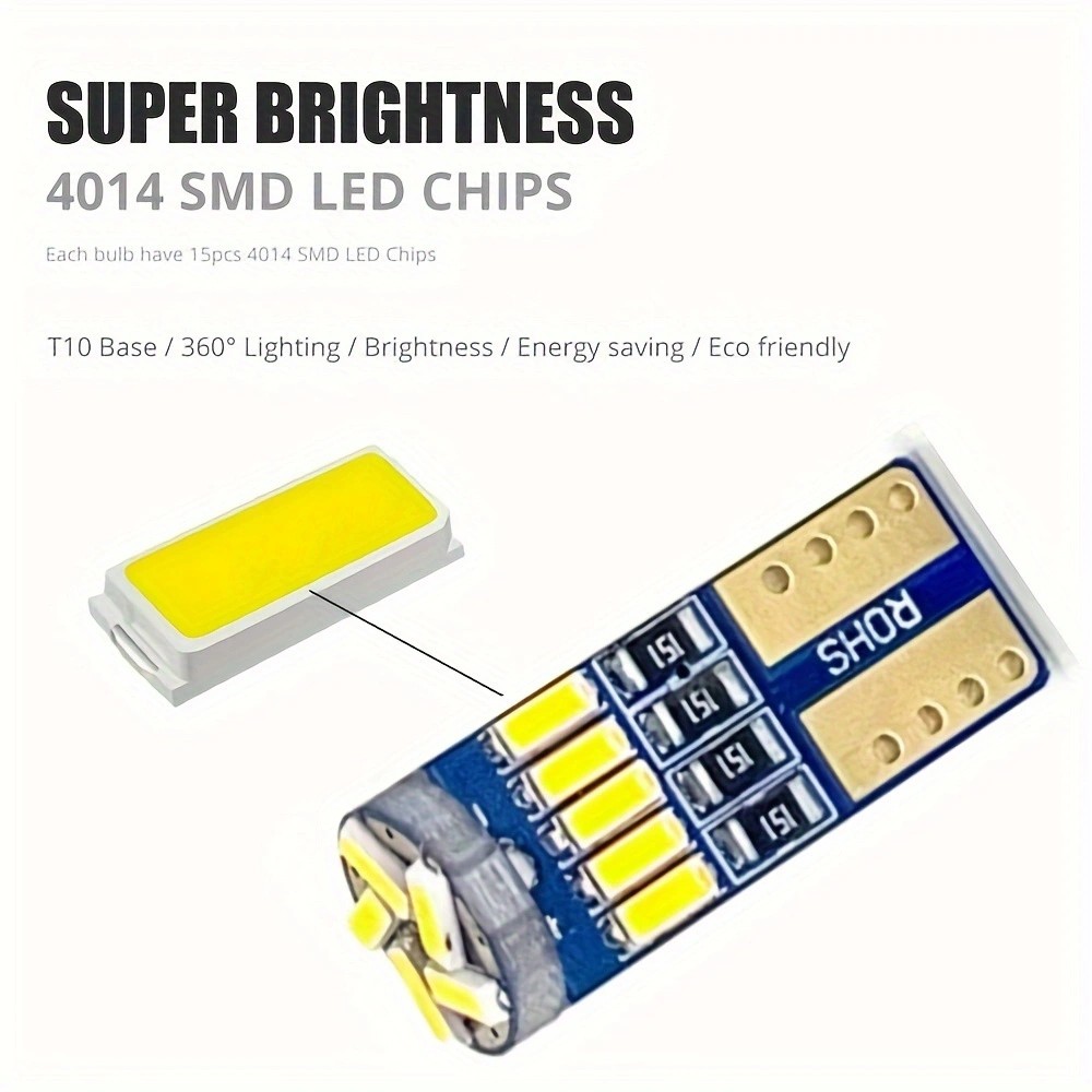 10 luces LED T10 4014 15SMD pa - Interior Photography Lighting reseña y precio
