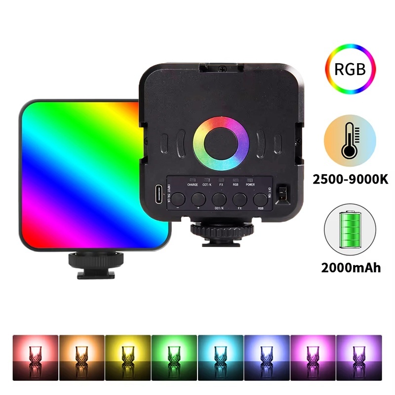 Mini luz de vídeo RGB portátil - Photography Lighting Mount reseña y precio