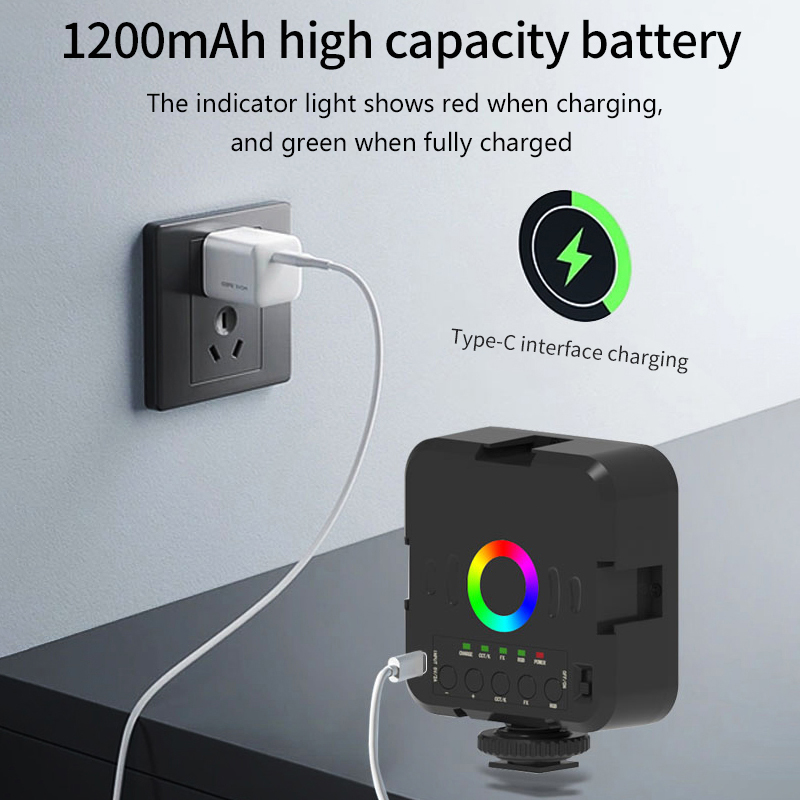 Mini luz de vídeo RGB portátil - Photography Lighting Mount reseña y precio